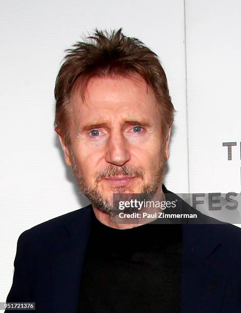 Liam Neeson attends the 2018 Tribeca Film Festival - "Schindler's List" Reunion at Beacon Theatre on April 26, 2018 in New York City.