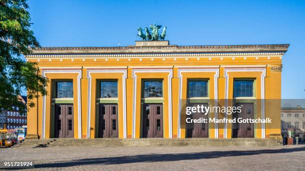 thorvaldsen museum, dedicated to the danish neoclassical sculptor berel thorwaldsen, copenhagen - copenhagen museum stock pictures, royalty-free photos & images