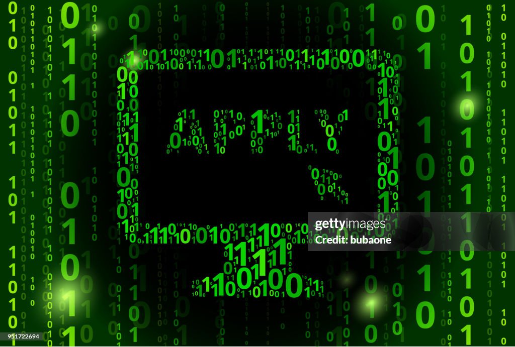 Application On Computer Binary Code Vector Pattern Background High-Res ...
