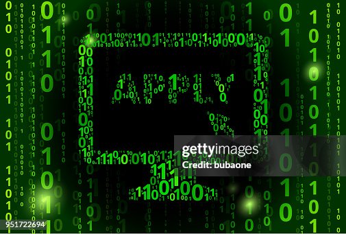 Application on Computer Binary Code Vector Pattern Background Application on Computer Binary Code Vector Pattern Background