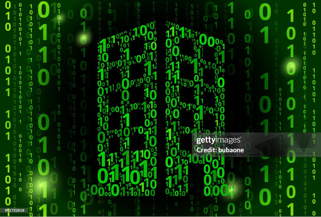 Building Binary Code Vector Pattern Background High-Res Vector Graphic ...