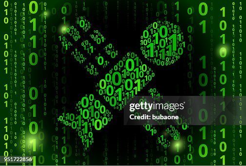 Satellite Binary Code Vector Pattern Background Satellite Binary Code Vector Pattern Background