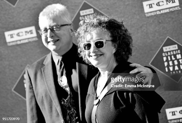 Producer Michael E. Uslan and Nancy Uslan attend The 50th Anniversary World Premiere Restoration of "The Producers" Opening Night Gala and Robert...