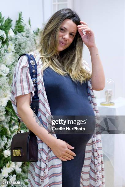 Laura Matamoros presents fragrance 'You&amp;Me Mucho Amor' on April 26, 2018 in Madrid, Spain