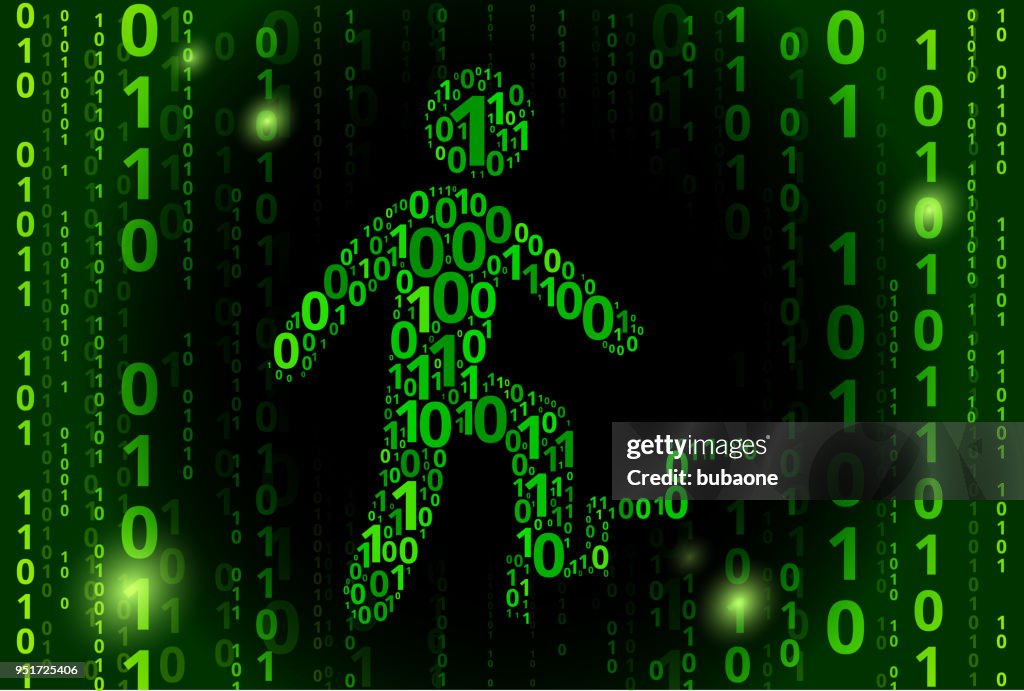 Businessman Progress Binary Code Vector Pattern Background High-Res ...