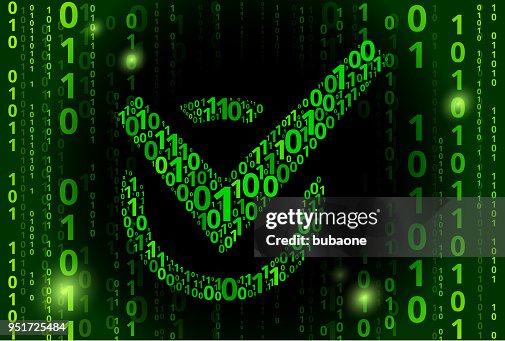 Check Mark Binary Code Vector Pattern Background High-Res Vector ...