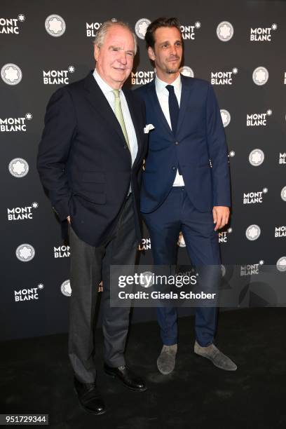 Friedrich von Thun and his son Max von Thun during the 27th Montblanc de la Culture Arts Patronage Award at Residenz on April 26, 2018 in Munich,...