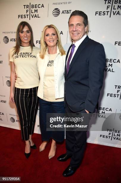 Mariah Kennedy Cuomo, Sandra Lee and New York Governor Andrew Cuomo attend the HBO Documentary Film "RX: Early Detection A Cancer Journey With Sandra...