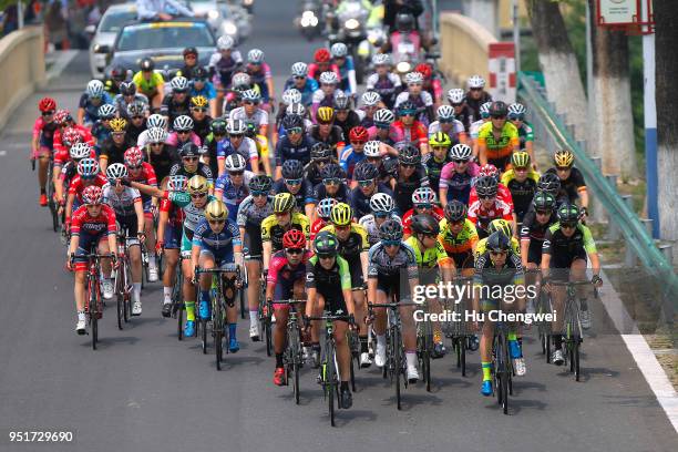 Peloton / during the 12th Tour of Chongming Island, Stage 2 a 121,3km stage from Chongming Fenghuang Park to Chongming Fenghuang Park on April 26,...