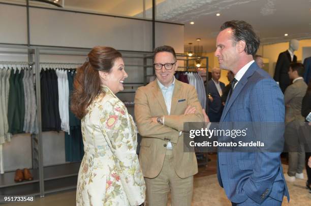 Nancy Vincent, Founder of Strong Suit Jamie Davidson and Walton Goggins attend Strong Suit by Ilaria Urbinati Launch Party at Nordstrom Local in Los...