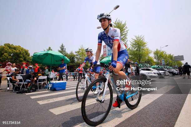 Start / Greta Richioud of France and Team FDJ Nouvelle Aquitaine Futuroscope / during the 12th Tour of Chongming Island, Stage 2 a 121,3km stage from...