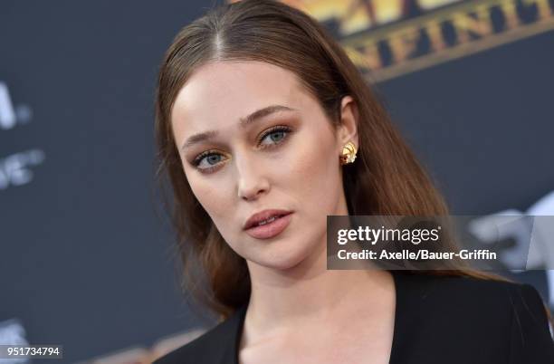 Actress Alycia Debnam Carey attends the premiere of Disney and Marvel's 'Avengers: Infinity War' on April 23, 2018 in Hollywood, California.