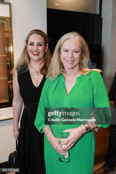 Gillian Hearst and Anne Hearst McInerney attend Verdura Celebrates the Hearst Castle Preservation Foundation at Verdura Showroom on April 24, 2018 in...