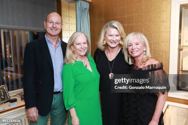 Prince Dimitri of Yugoslavia, Anne Hearst McInerney, Liliana Cavendish and Sharon Bush attend Verdura Celebrates the Hearst Castle Preservation...