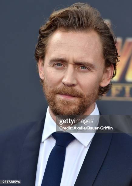 Actor Tom Hiddleston attends the premiere of Disney and Marvel's 'Avengers: Infinity War' on April 23, 2018 in Hollywood, California.