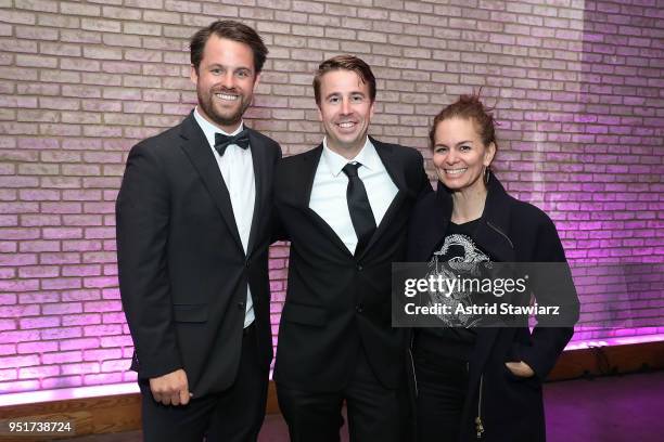 Aaron Lieber, Daniel Mayfield and Carol Martori attend the 2018 Tribeca Film Festival awards night after party on April 26, 2018 in New York City.