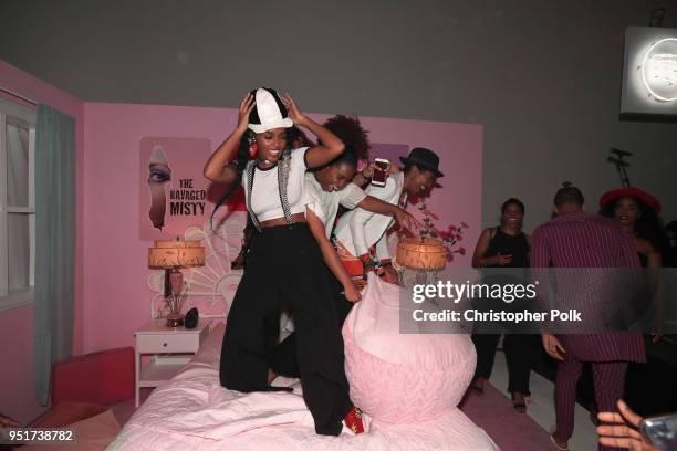 Janelle Monáe celebrates the launch of her new album and emotion picture, Dirty Computer, with her Spotify Fans at the Mack Sennett Studios in Los...