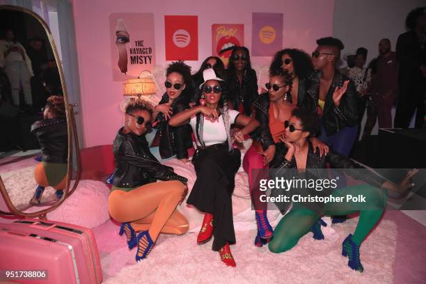 Janelle Monáe celebrates the launch of her new album and emotion picture, Dirty Computer, with her Spotify Fans at the Mack Sennett Studios in Los...