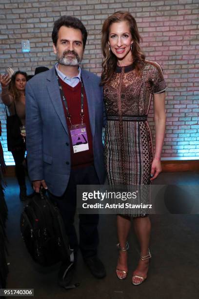 Bilge Ebiri and Alysia Reiner attend the 2018 Tribeca Film Festival awards night after party on April 26, 2018 in New York City.