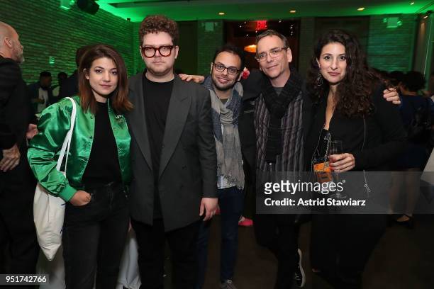 Esther Garrel, Jack Dunphy, Nathan Silver, Matt Grady and Danelle Eliav attend the 2018 Tribeca Film Festival awards night after party on April 26,...