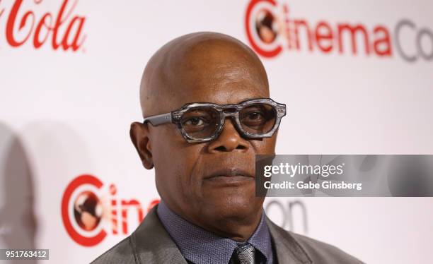 Recipient of the "Cinema Icon Award" actor Samuel L. Jackson attends the CinemaCon Big Screen Achievement Awards at Omnia Nightclub at Caesars Palace...