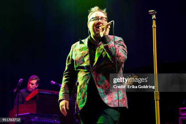 Paul Janeway of St. Paul and The Broken Bones performs at The Joy Theater on April 26, 2018 in New Orleans, Louisiana.