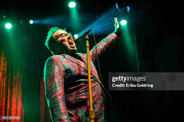 Paul Janeway of St. Paul and The Broken Bones performs at The Joy Theater on April 26, 2018 in New Orleans, Louisiana.