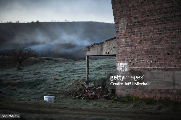 Royal Marines take part in raid during Exercise Joint Warrior on April 27, 2018 in Dalbeattie,Scotland. The exercise is involving some 11,600...