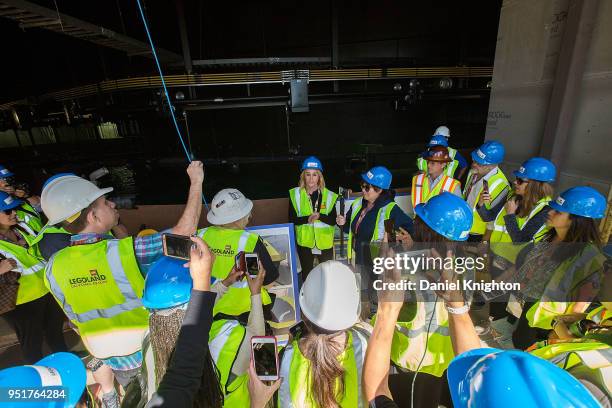 General view of the hard hat tour of the new LEGO CITY: Deep Sea Adventure construction site on April 26, 2018 in Carlsbad, California.