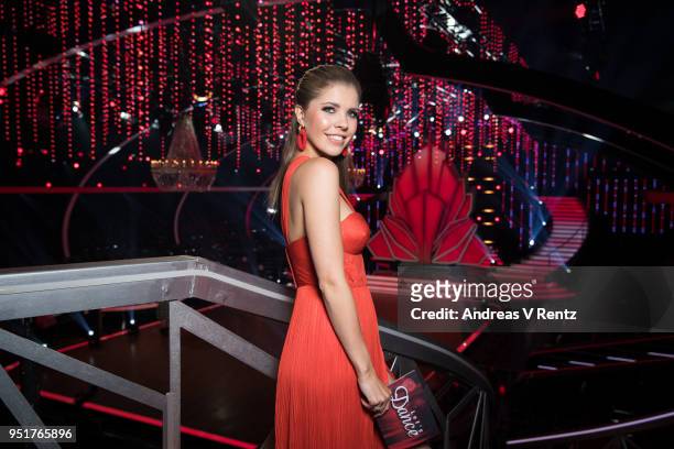 Victoria Swarovski poses for a portrait during the behind the scenes visit ahead of the 5th 'Let's Dance' show of the 11th season on April 20, 2018...