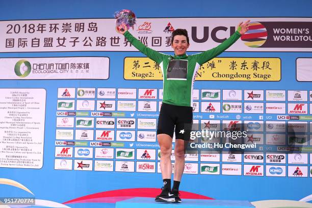 Podium / Giorgia Bronzini of Italy and Team Cylance Pro Cycling Green Sprint Jersey / Celebration / during the 12th Tour of Chongming Island, Stage 2...