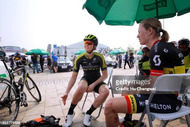 Jolien D'hoore of Belgium and Team Mitchelton-Scott / Sarah Roy of Australia and Team Mitchelton-Scott / during the 12th Tour of Chongming Island,...