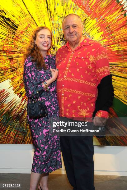 Jean Pigozzi and Rachel Feinstein attends Aby Rosen and Gagosian Celebrate Unveiling of Rachel Feinstein work at 100 East 53rd Street on April 26,...