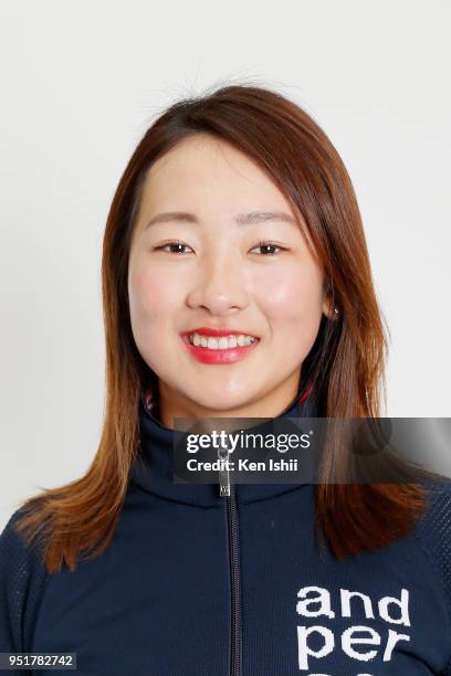 Rei Matsuda poses for photographs during the Japanese LPGA portrait session on February 26, 2018 in Nanjo, Okinawa, Japan.