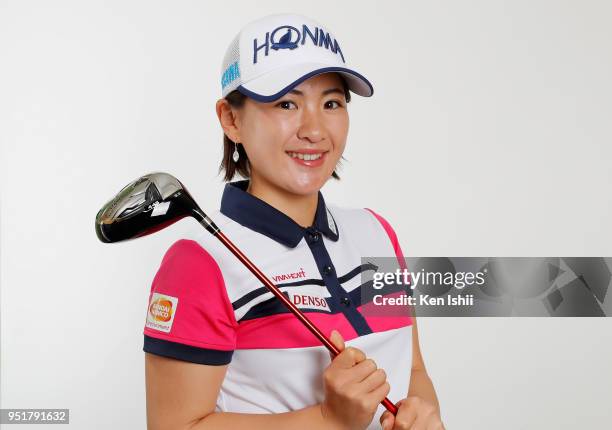 Kana Nagai poses for photographs during the Japanese LPGA portrait session on February 27, 2018 in Nanjo, Okinawa, Japan.