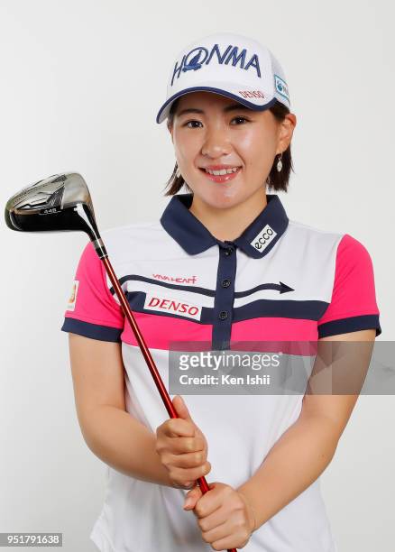 Kana Nagai poses for photographs during the Japanese LPGA portrait session on February 27, 2018 in Nanjo, Okinawa, Japan.