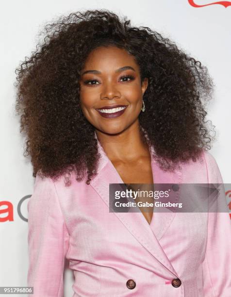 Recipient of the "Breakthrough Producer of the Year" award actress/producer Gabrielle Union attends the CinemaCon Big Screen Achievement Awards at...
