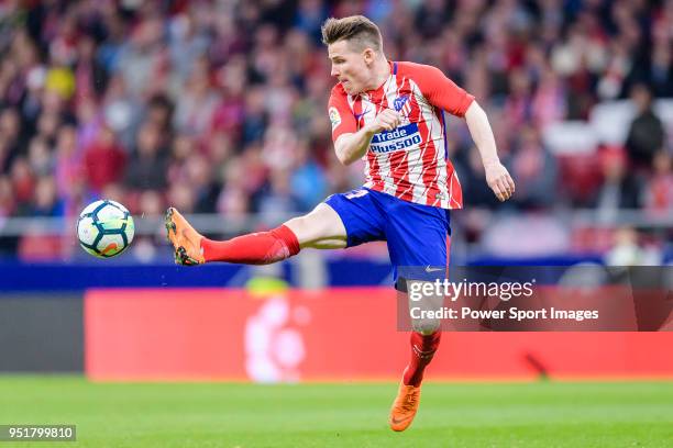 Kevin Gameiro of Atletico de Madrid in action during the La Liga 2017-18 match between Atletico de Madrid and Deportivo La Coruna at Wanda...