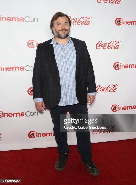 Recipient of the "CinemaCon Visionary Award" actor/singer Jack Black attends the CinemaCon Big Screen Achievement Awards at Omnia Nightclub at...