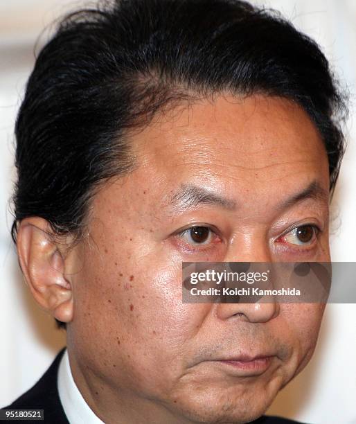 Japanese Prime Minister Yukio Hatoyama attends a press conference at Hotel Le Port Kojimachi on December 24, 2009 in Tokyo, Japan. Hatoyama's former...