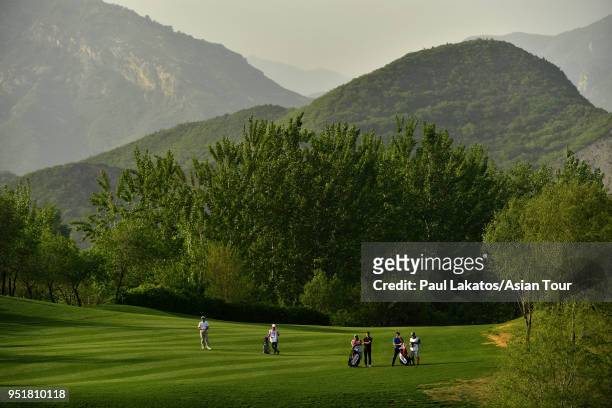 General view of Hole No 14 during round one of the Volvo China Open at the Beijing Topwin Golf and Country Club on April 27, 2018 in Beijing, China.