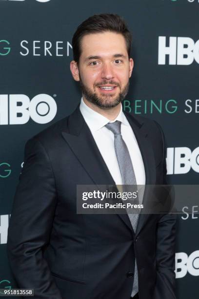 Alexis Ohanian attends premiere HBO documentary Being Serena at Time Warner Center.