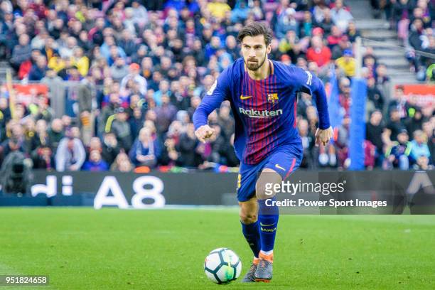 Andre Filipe Tavares Gomes of FC Barcelona in action during the La Liga 2017-18 match at Camp Nou between FC Barcelona and Atletico de Madrid on 04...