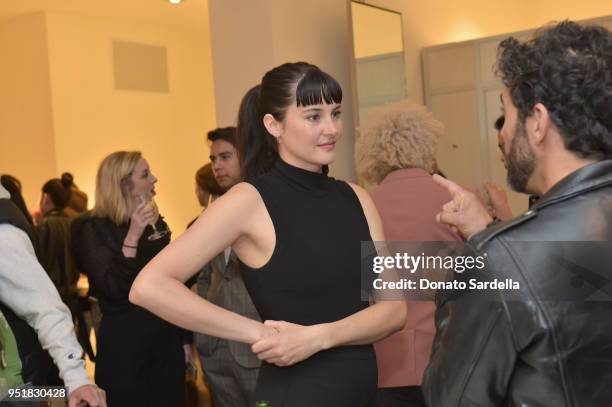 Shailene Woodley attends Strong Suit by Ilaria Urbinati Launch Party at Nordstrom Local in Los Angeles on April 26, 2018.
