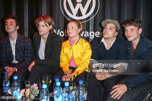 German-British actor Jesaja Michalski, German actor Tom Gramenz, German actress Anna Lena Klenke, German actor Jonas Dassler and German actor Leonard...