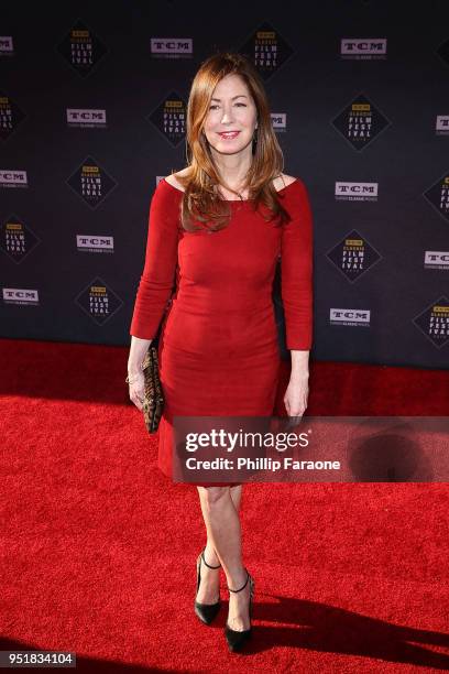 Dana Delany attends the 2018 TCM Classic Film Festival - Opening Night Gala - 50th Anniversary World Premiere Restoration of "The Producers" at TCL...