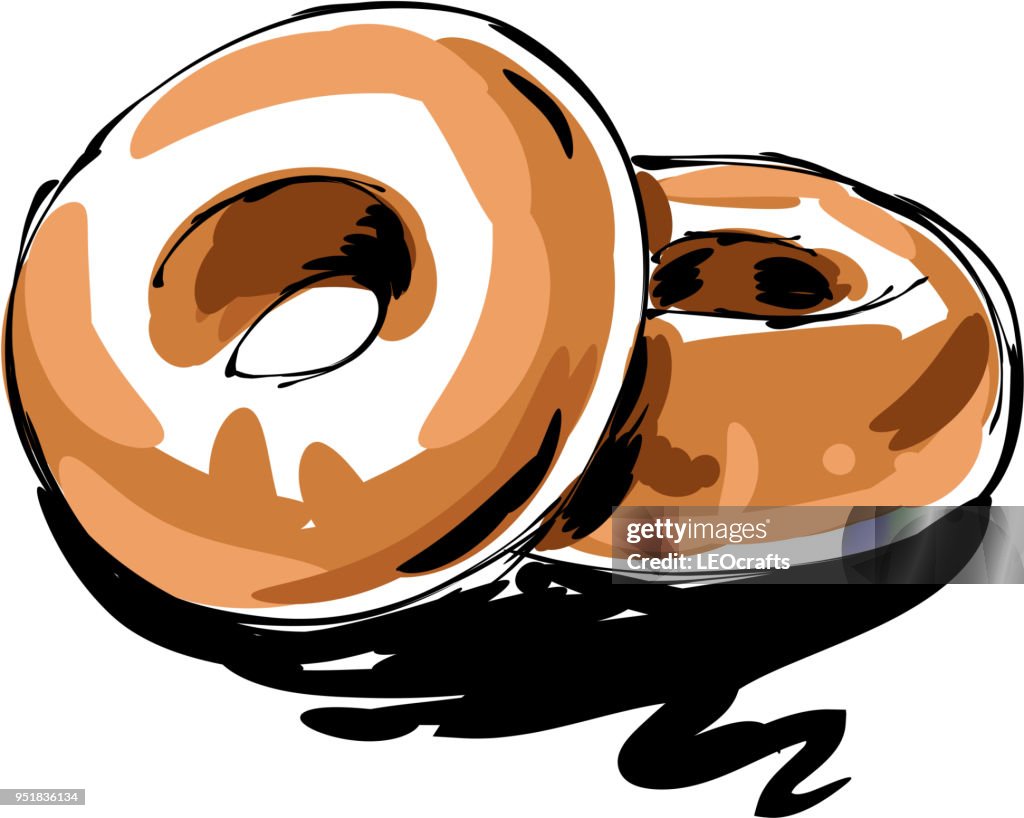 Bagel Drawing High-Res Vector Graphic - Getty Images