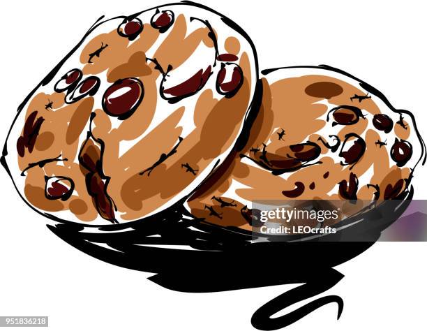 cookies drawing - biscuit texture stock illustrations
