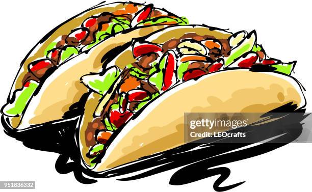 Ilustraciones, imágenes clip art, dibujos animados e iconos de stock de  Tacos - Getty Images