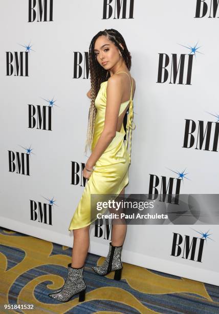 Singer Sammi Sanchez attends the 25th annual BMI Latin Awards at the Beverly Wilshire Four Seasons Hotel on March 20, 2018 in Beverly Hills,...